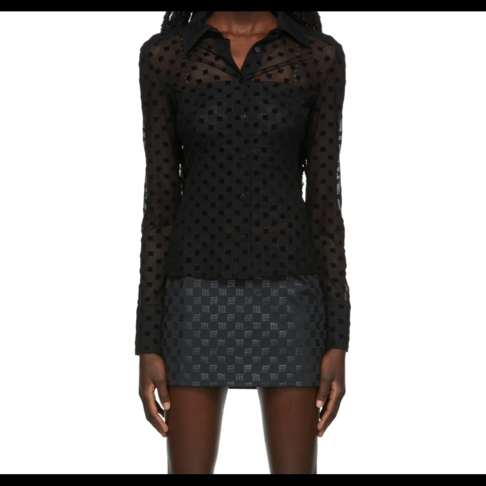 Misbhv 90s Button Up Mesh Long Sleeve - image 2
